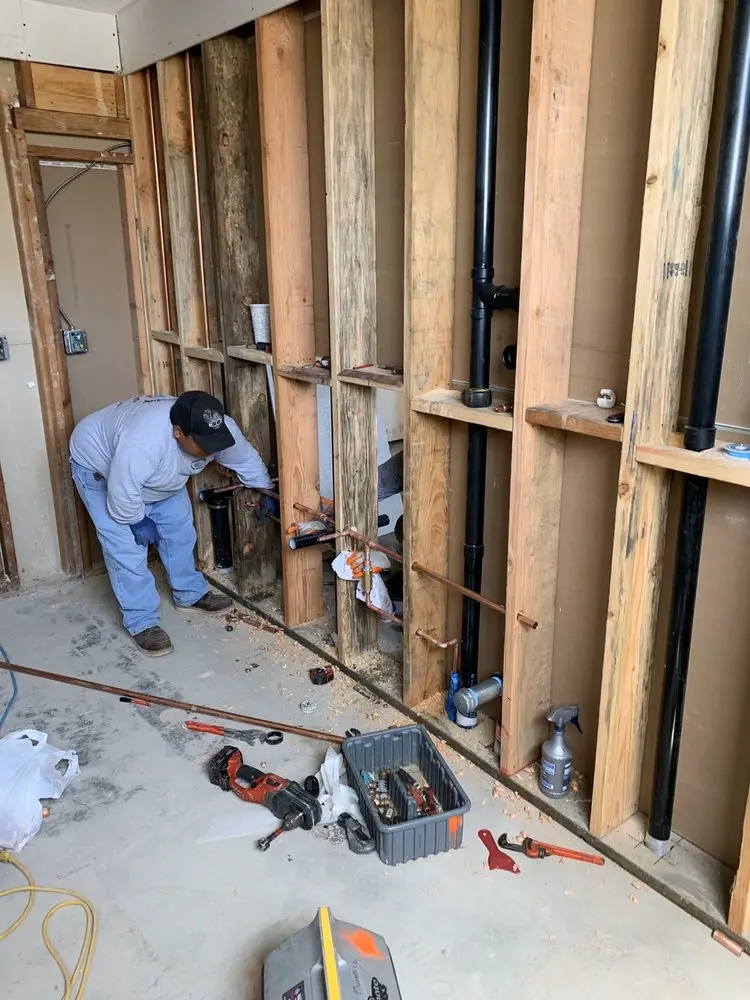 Commercial rough-in plumbing for Water Heater Replacement in Levittown